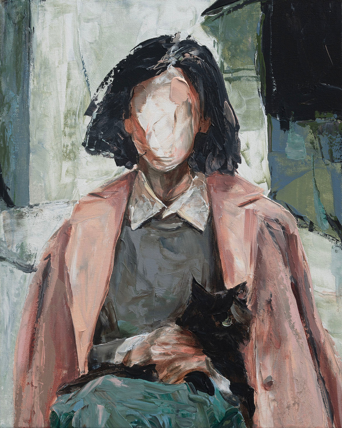 Pink Coat Black Cat
